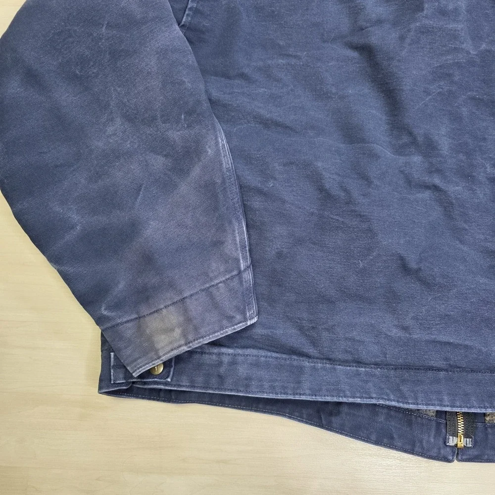 Carhartt Blanket Lined Detroit Jacket Navy Blue Fade J172 DNY Size 4XL‎